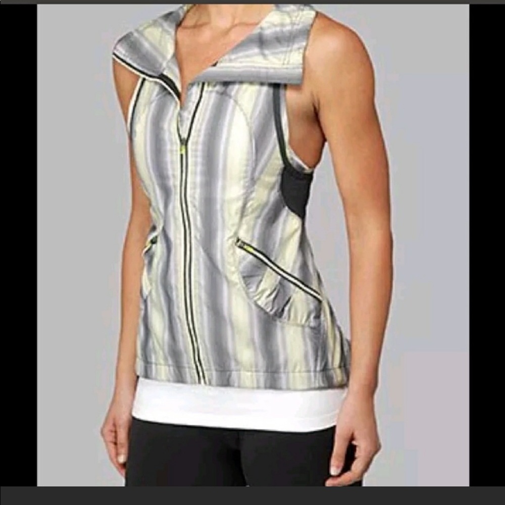 Lululemon Running Vest yellow gray
